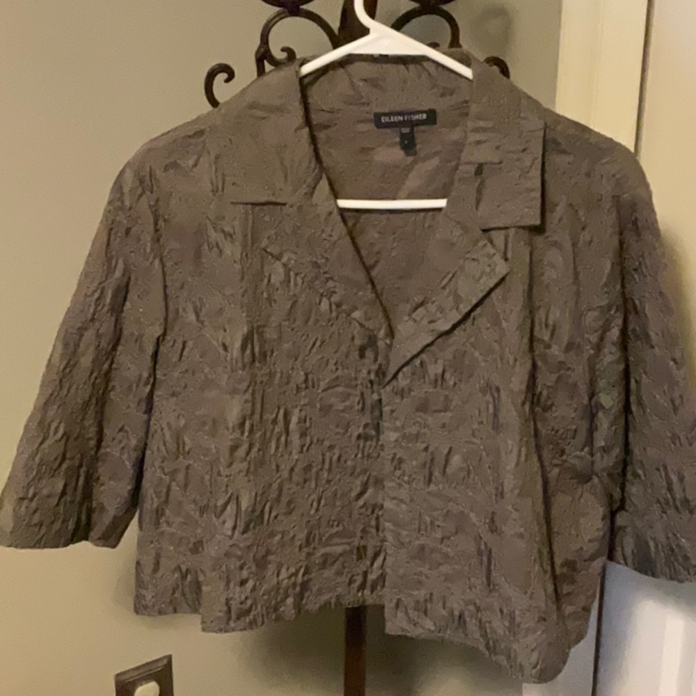 Eileen Fisher 100% Silk dress jacket